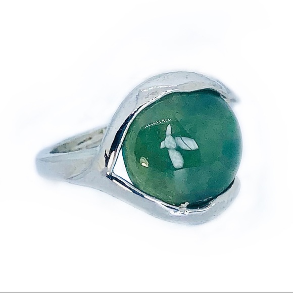 Green Jasper Ring. - Picture 3 of 3